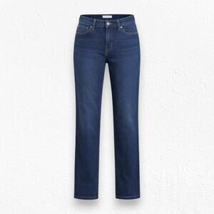 Peace of Cloth Dark Wash Mid Rise Straight Leg Stretch Denim Jeans Size 8